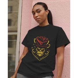 Monkey Magic | SABEZY ESSENTIALS Cotton Regular Women's T-Shirt | Black