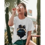 Mustang Car | SABEZY ESSENTIALS Cotton Regular Women's T-Shirt | White