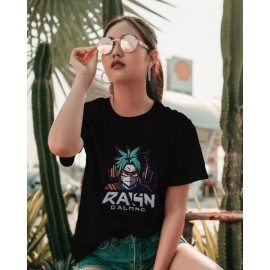 Naruto | SABEZY ESSENTIALS Cotton Regular Women's T-Shirt | Black