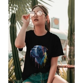 Pit Bull | SABEZY ESSENTIALS Cotton Regular Women's T-Shirt | Black