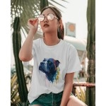 Pit Bull | SABEZY ESSENTIALS Cotton Regular Women's T-Shirt | White