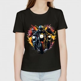 Rider Squad | SABEZY ESSENTIALS Cotton Regular Women's T-Shirt | Black