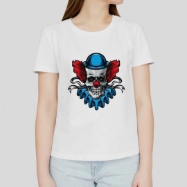 Scary Skull Clown | Women's White Tshirt