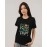 Summer Time | SABEZY ESSENTIALS Cotton Regular Women's T-Shirt | Black