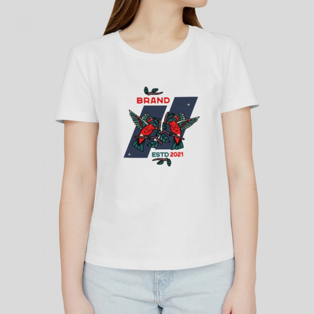 Brand ESTD | Women Casual White T-shirt
