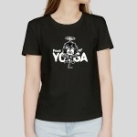 Power of Yoga | Women Cotton Black T-shirt