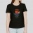 Hand Drawn | Womens Solid Black T-shirt