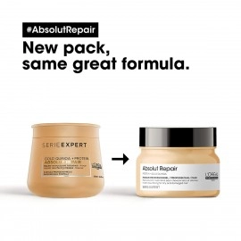 L’Oréal Professional Absolut Repair Hair Mask with Protein & Gold Quinoa for Dry and Damaged Hair, Serie Expert, 250gm
