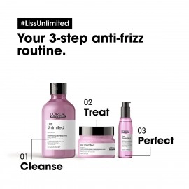 L’Oréal Professionnel Liss Unlimited Hair Mask with Pro-Keratin and Kukui Nut Oil for Rebellious Frizzy Hair, Serie Expert, 250gm