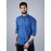 Men Checked Spread Collar Casual Cotton Shirt | Blue