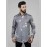 Men Floral Print Cotton Spread Collar Shirt | Grey