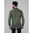 Men Twill Stripes Classic Fit Cotton Shirt | Green