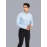 Men Solid Satin Formal Shirt | Light Blue