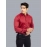 Men Solid Satin Formal Shirt | Maroon