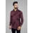 Men Cotton Twill Print Shirt | Mehroon