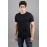 Men Solid Round Neck Pure Cotton T-shirt | Black