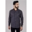 Men Checked Button Down Collar Cotton Shirt | Black