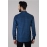 Men Checked Button Down Collar Cotton Shirt | Blue