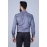 Men Pinstripe Self Design Cotton Casual Shirt | Grey 