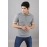 Men Solid Polo Collar T-shirt | Grey 