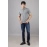 Men Solid Polo Collar T-shirt | Grey 