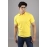 Men Solid Polo Collar T-shirt | Lemon 
