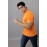Men Solid Polo Collar T-shirt | Orange