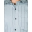 Men Pinstripe Button Down Collar Cotton Casual Shirt | Teal Blue