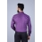 Men Pinstripe Self Design Cotton Casual Shirt | Purple