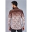 Men Printed Spread Collar Cotton Shirt | Brown