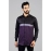 Men Cotton Casual Block Shirt | Purple & Black
