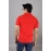 Men Solid Polo Collar T-shirt | Red 