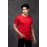 Men Solid Round Neck Pure Cotton T-shirt | Red