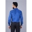 Men Pinstripe Self Design Cotton Casual Shirt | Royal Blue