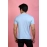 Men Solid Round Neck Pure Cotton T-shirt | Sky Blue
