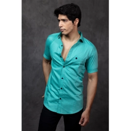 Men Casual Lining Shirt | Mint Green