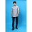 Men Casual Plain Shirt | Grey 