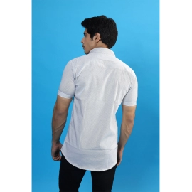 Men Casual Pure Cotton Shirt | White 