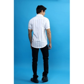 Men Casual  Lining Shirt | White