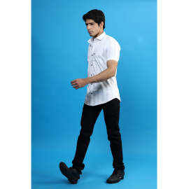 Men Casual  Lining Shirt | White