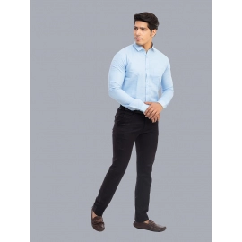 Men Solid Giza Cotton Formal Shirt | Sky Blue 