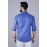 Men Solid Cotton Casual Shirt | Blue
