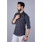 Men Solid Cotton Casual Shirt | Grey