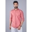 Men Solid Cotton Casual Shirt | Peach