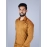 Men Solid Cotton Front Stitch Detail Shirt | Mustard
