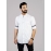 Men Solid Mandarin Collar Cotton Shirt | White