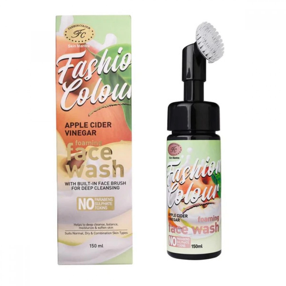 Apple Cider Vinegar Foaming Face Wash | With Built In Face Brush For Deep Cleansing And Healthy Skin | 150ml