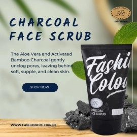 Charcoal Face Scrub | With Activated Bamboo Charcoal and Aloevera For Soft, Supple and Clean Skin | 130g