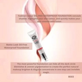 Waterproof Foundation | Oil Free Full Coverage, Long Lasting and Smudge proof 24hrs Foundation | 40ml | Shade 01