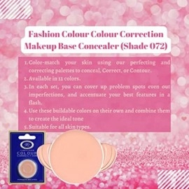 Colour Correction Makeup Base Concealer | Dermatologically Approved Creamy & Long Lasting | 72 ( Fair to yellow )